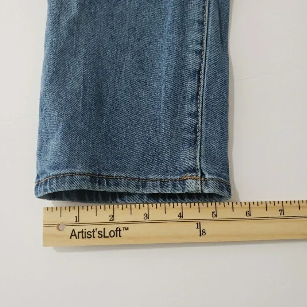 Girls Youth Blue Jeans Distressed Ripped Frayed Jordache Skinny Size 12 25/23